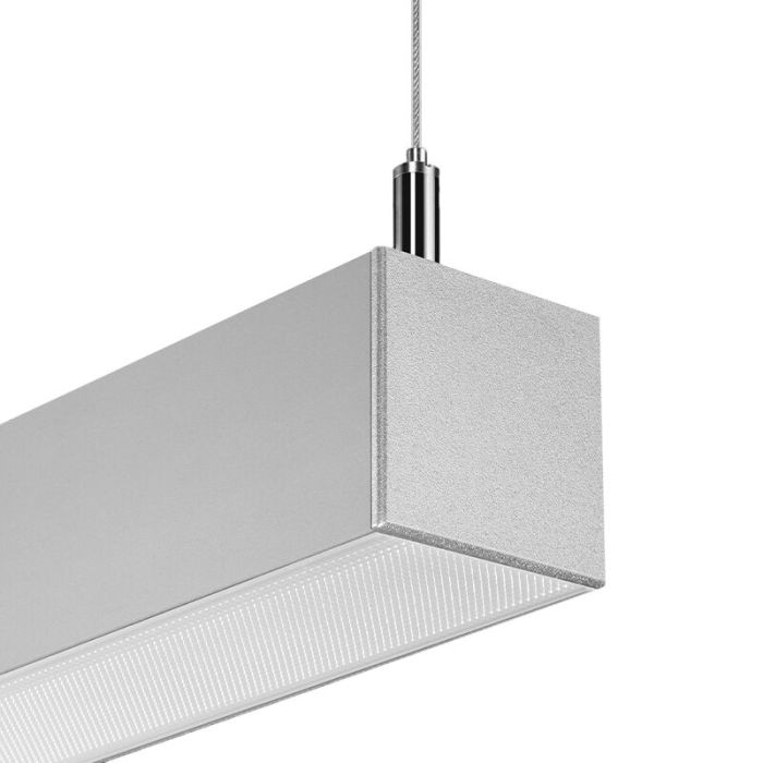 Aluminiowa lampa wisząca szara, Mascha, 31W, 3000K LED