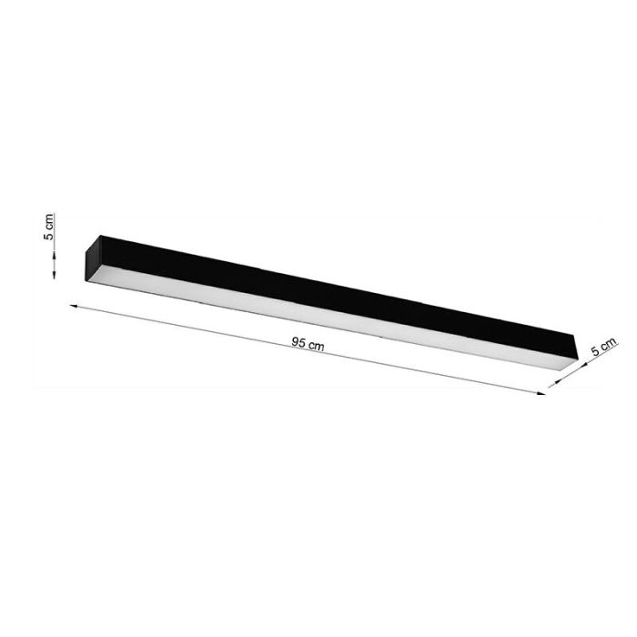 Aluminiowy kinkiet czarny, Mascha, 31W, 3000K LED