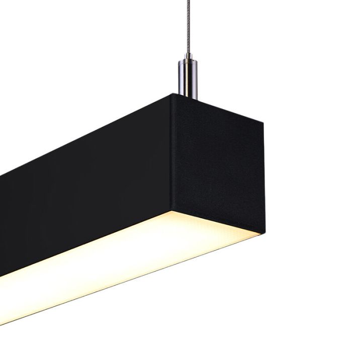 Aluminiowa lampa wisząca czarna, Mascha, 38W, 3000K LED
