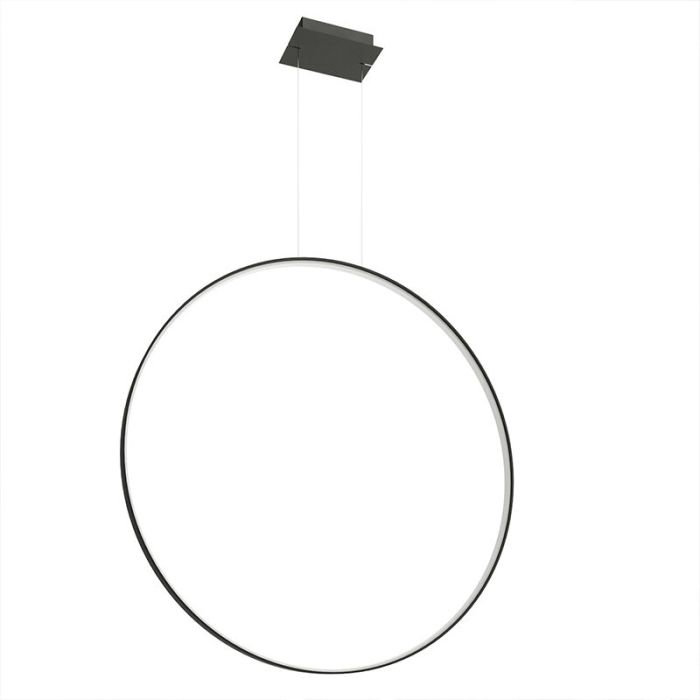 Aluminiowa lampa wisząca czarna, Ringo, 70W, 3000K LED