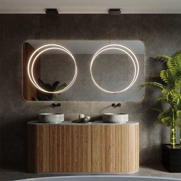 Aluminiowa lampa wisząca czarna, Ringo, 70W, 3000K LED