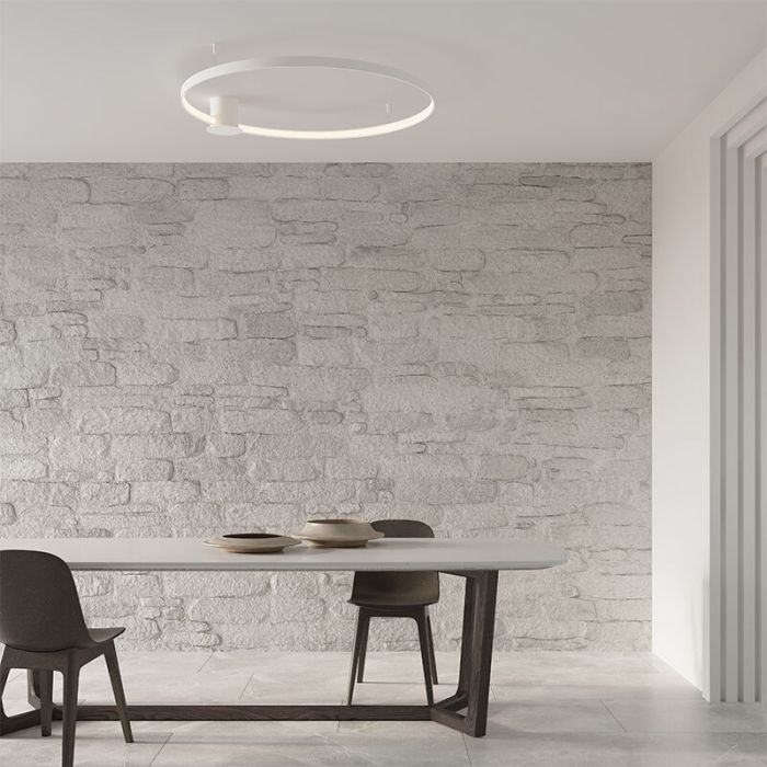 Aluminiowy plafon sufitowy biały, Ringo, 70W, 3000K LED