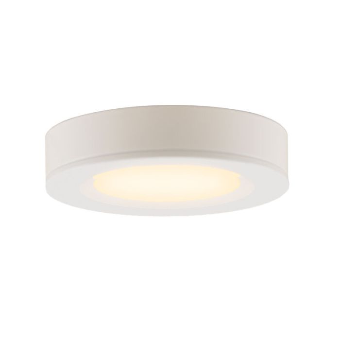 5 okrągłe lampy do szafki kuchennej, biały, z zestawem przyłączeniowym i pilotem
