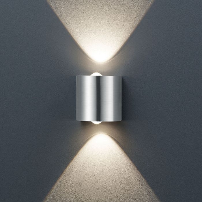Niklowy kinkiet up down metalowy, Alwyn, 3,2W, 3000K LED