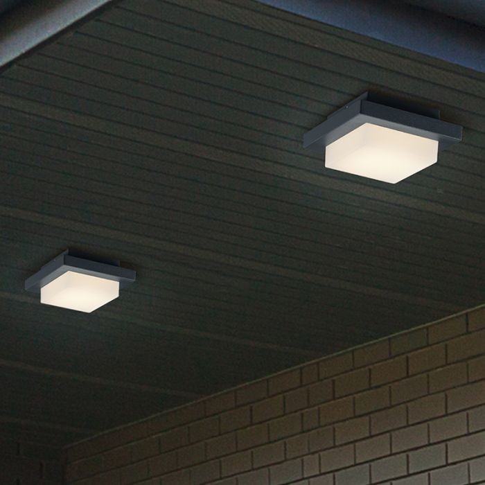 Antracytowa lampa zewnętrzna aluminiowa, Bletchley, 3,5W, 3000K LED, IP54