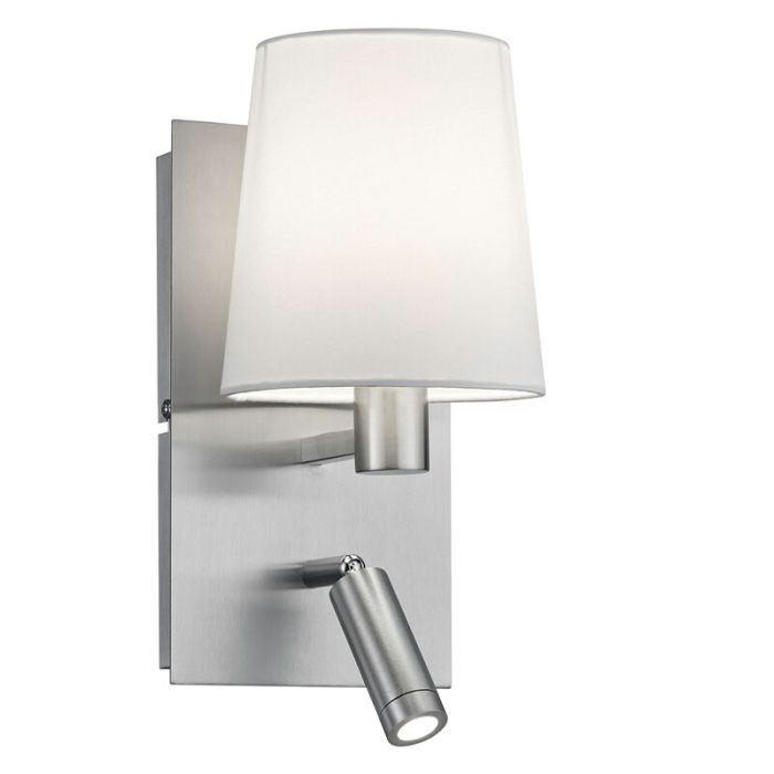 Niklowy kinkiet design, Soro, 40W, 3000K LED, z przełącznik