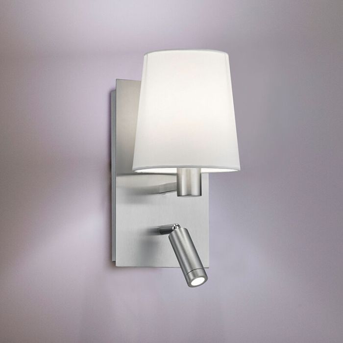 Niklowy kinkiet design, Soro, 40W, 3000K LED, z przełącznik