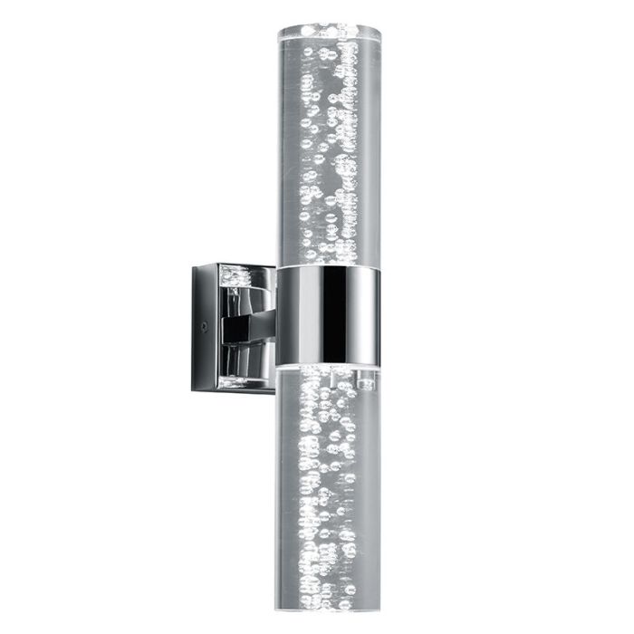 Chromowany kinkiet up down design, Delfina, 3,2W, 3000K LED, IP44