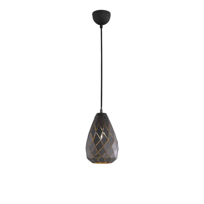 Antracytowa lampa wisząca nowoczesna, Esrum