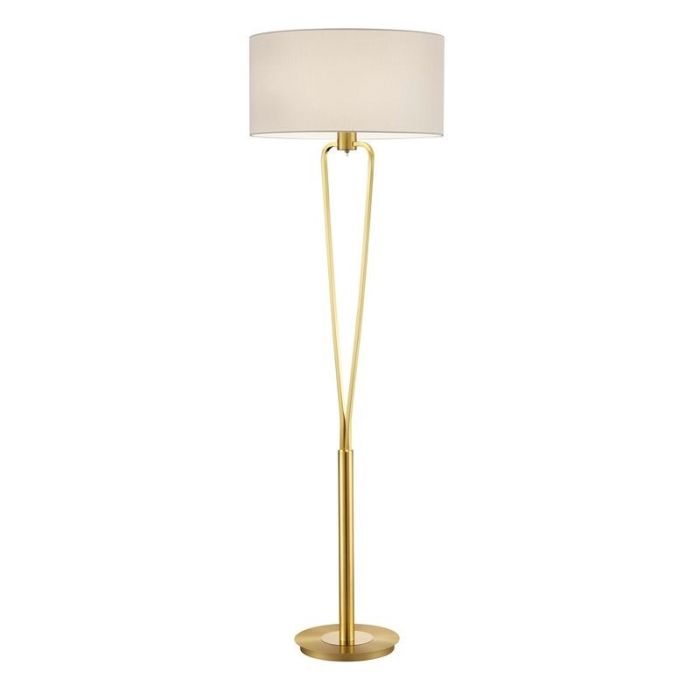 Mosiądz lampa stojąca klasyczna, Lola, z przełącznik