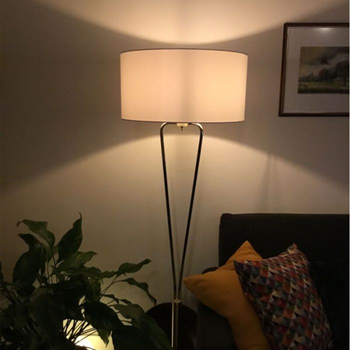 Mosiądz lampa stojąca klasyczna, Lola, z przełącznik