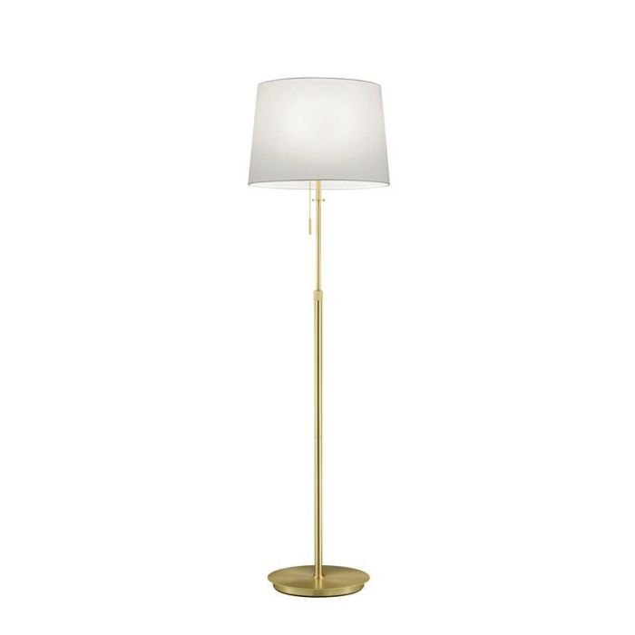 Mosiądz lampa stojąca klasyczna, Niva, z przełącznik pociągowy