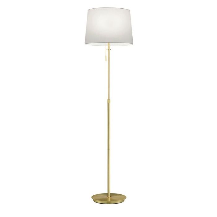 Mosiądz lampa stojąca klasyczna, Niva, z przełącznik pociągowy
