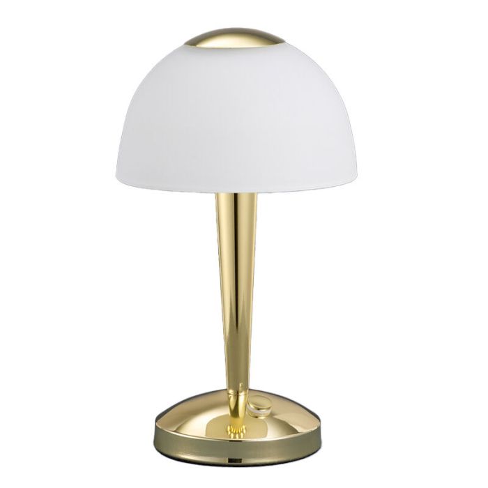 Mosiądz lampa stołowa klasyczna, Daphne, 4W, 3000K LED, z przełącznik