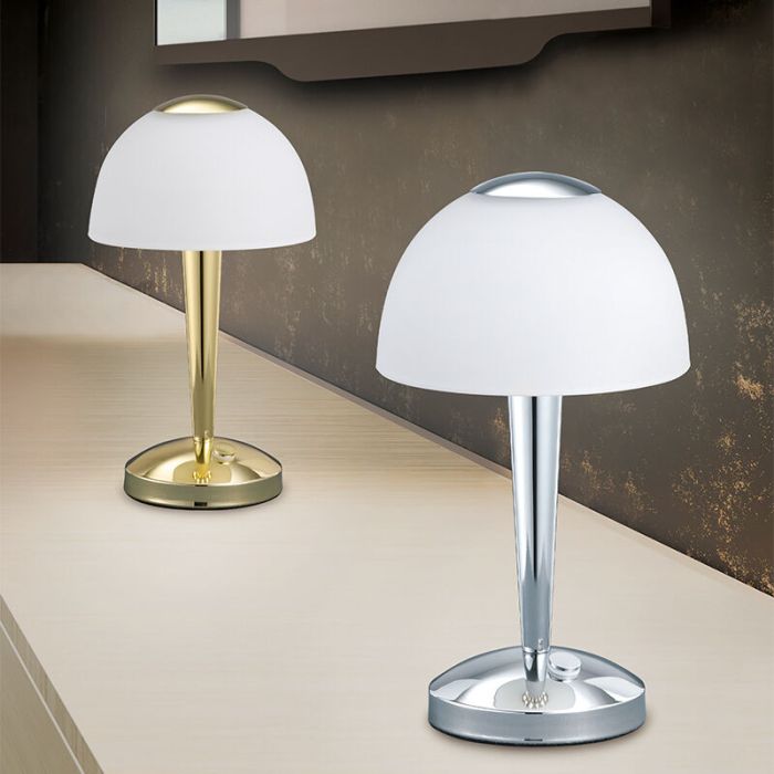 Mosiądz lampa stołowa klasyczna, Daphne, 4W, 3000K LED, z przełącznik