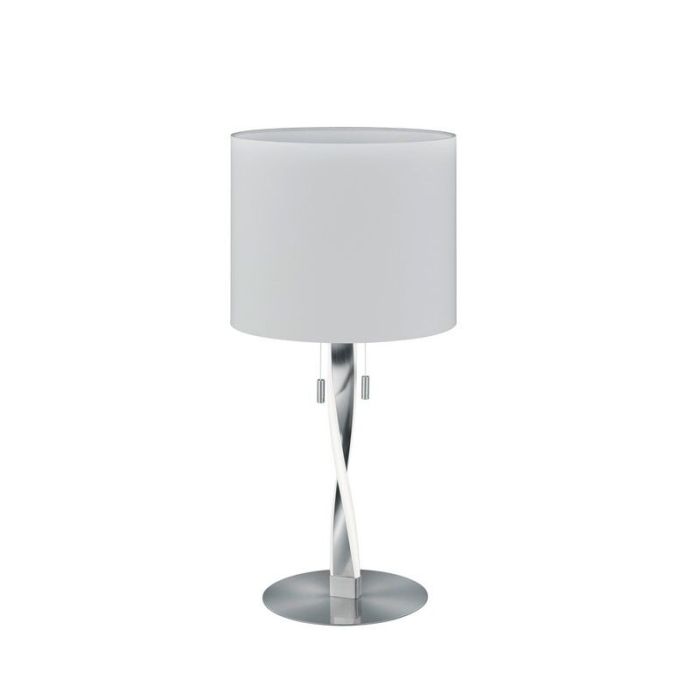 Niklowa lampa stołowa nowoczesna, Ramten, 3W, 3000K LED, z przełącznik pociągowy