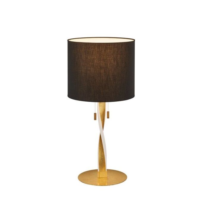 Złota lampa stołowa nowoczesna, Ramten, 3W, 3000K LED, z przełącznik pociągowy
