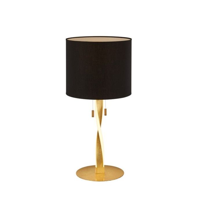 Złota lampa stołowa nowoczesna, Ramten, 3W, 3000K LED, z przełącznik pociągowy