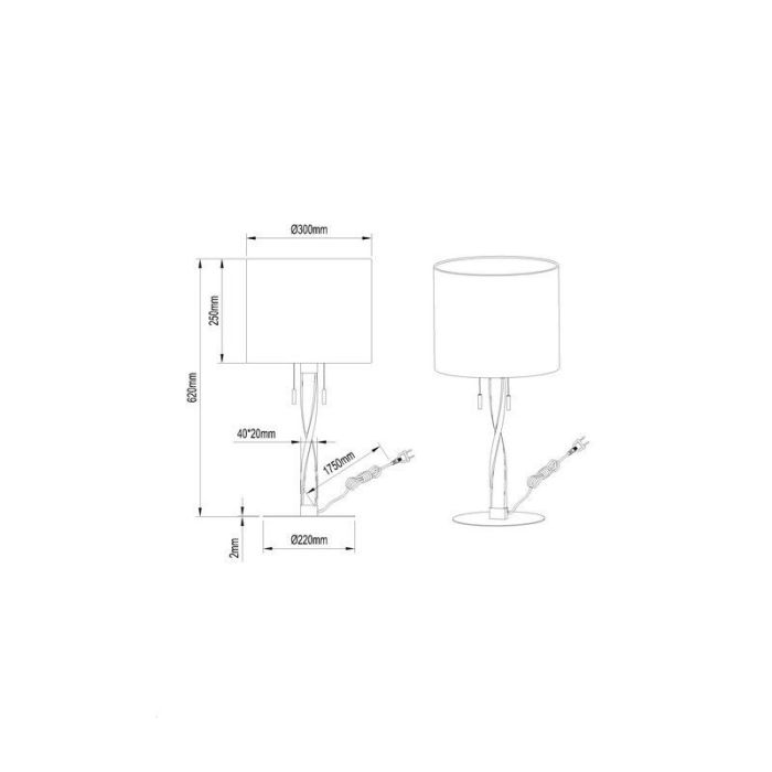 Złota lampa stołowa nowoczesna, Ramten, 3W, 3000K LED, z przełącznik pociągowy