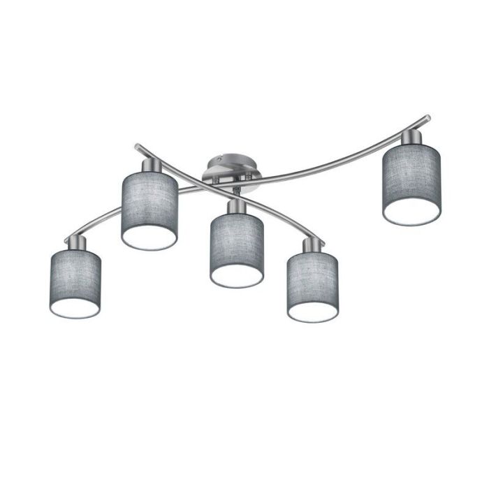 Niklowy plafon sufitowy metalowy, Nordby