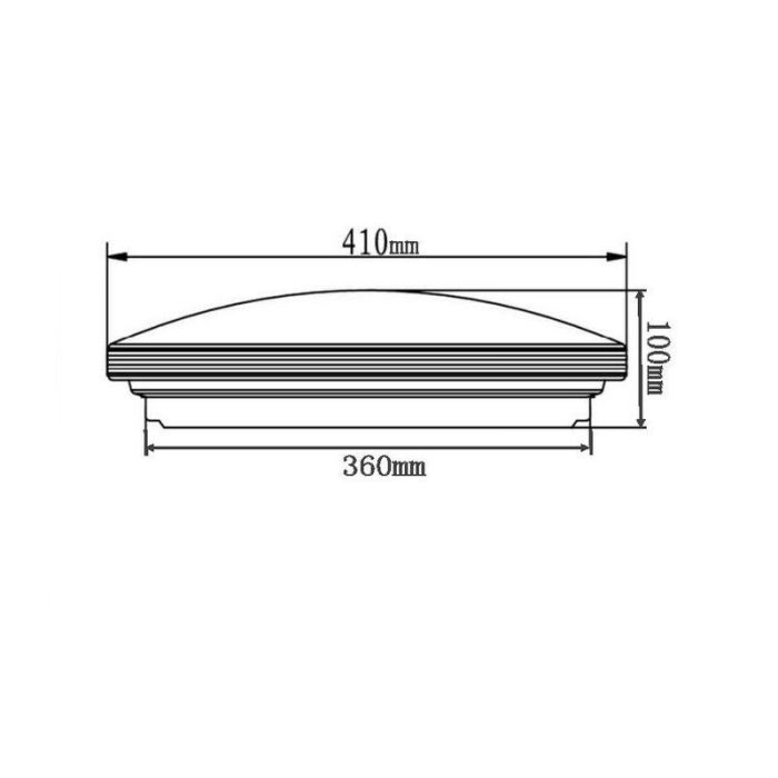 Chromowana lampa łazienkowa sufitowa plastikowa, Brunella, 24W, 3000K LED, IP44