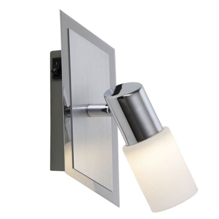Szary spot sufitowy szklany, Morely, 4,3W, 3000K LED, z przełącznik