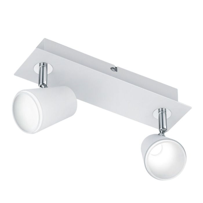 Biały kinkiet szklany, Laysha, 6W, 3000K LED, z przełącznik