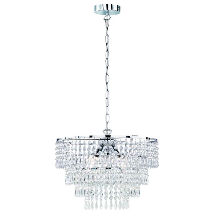 Chromowana lampa wisząca design, Allison