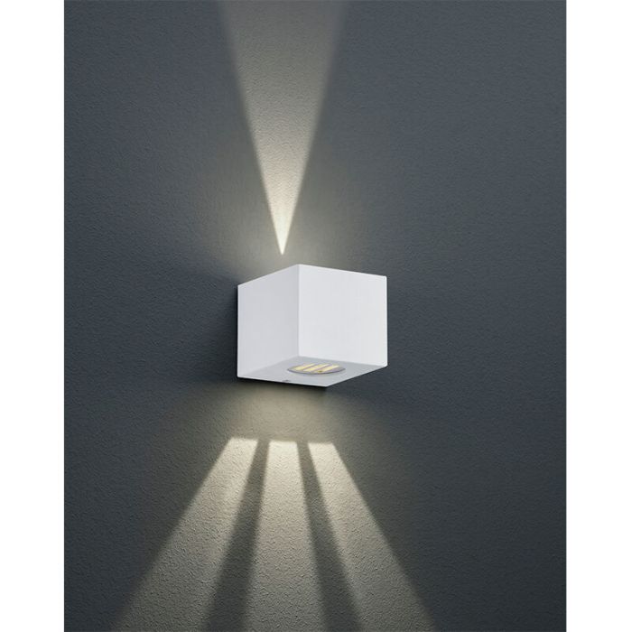 Biała lampa zewnętrzna design, Sandby, 2W, 3000K LED, IP44