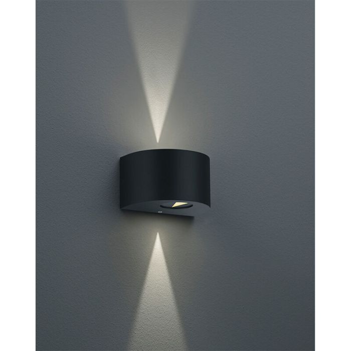 Czarna lampa zewnętrzna design, Sandkas, 2W, 3000K LED, IP44