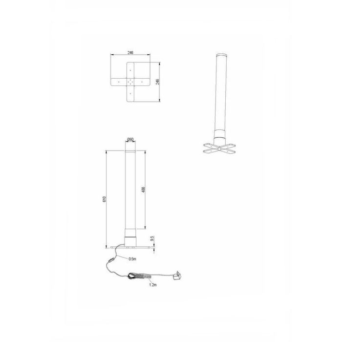 Srebrna lampa stołowa dla dzieci nowoczesna, Nautica, 2,4W, 3000K LED, z przełącznik