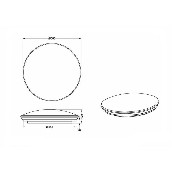Biały plafon sufitowy nowoczesny, Beert, 21W, 4000K LED, IP44
