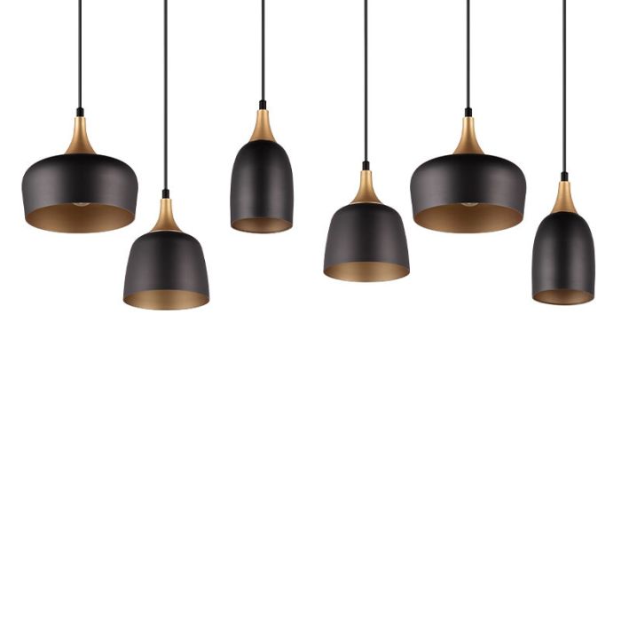Czarna lampa wisząca nowoczesna, Declan