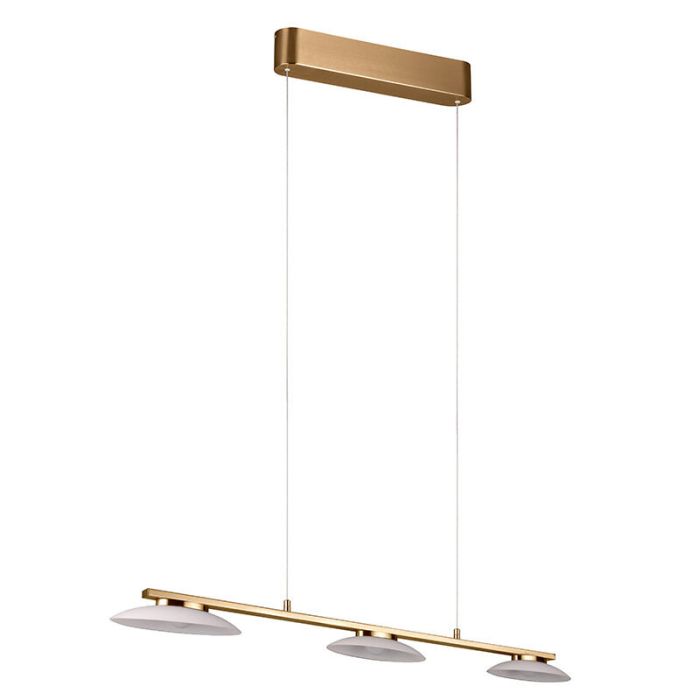 Mosiądz lampa wisząca design, Fenno, 9W, 3000K LED, ściemniana w 3 krokach