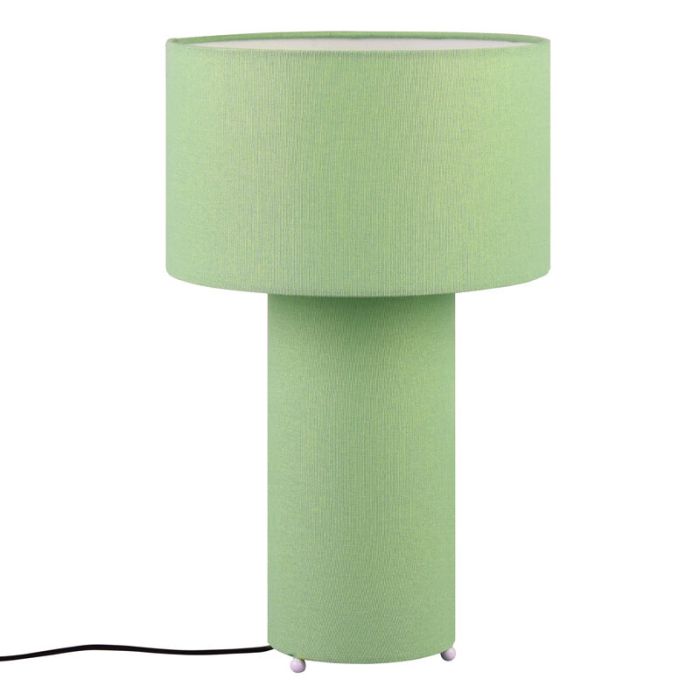 Zielona lampa stołowa tkanina, Denilson, z przełącznik