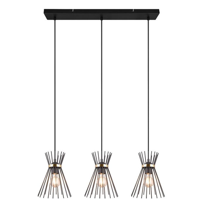 Czarna lampa wisząca industrialna, Fransiscus