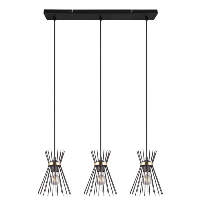 Czarna lampa wisząca industrialna, Fransiscus