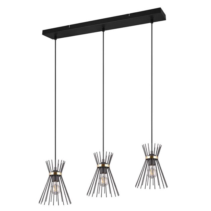 Czarna lampa wisząca industrialna, Fransiscus