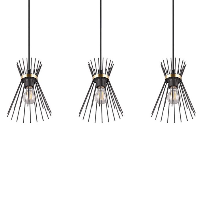 Czarna lampa wisząca industrialna, Fransiscus