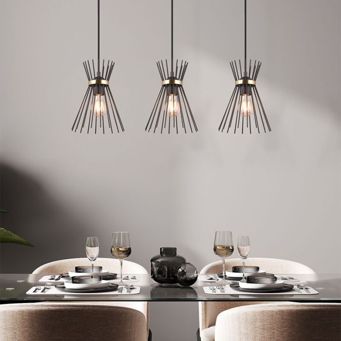 Czarna lampa wisząca industrialna, Fransiscus