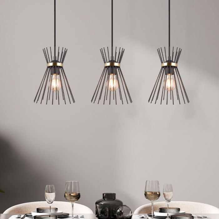Czarna lampa wisząca industrialna, Fransiscus