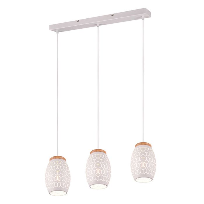 Biała lampa wisząca nowoczesna, Delana