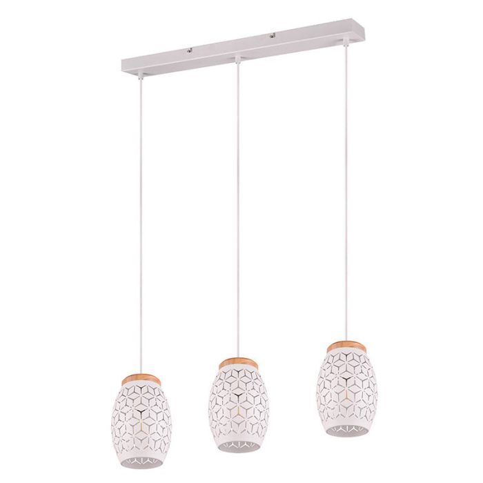 Biała lampa wisząca nowoczesna, Delana