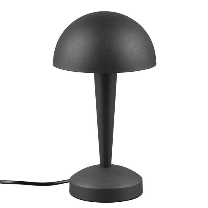 Czarna lampa stołowa nowoczesna, Delila, z dotykowy ściemniacz