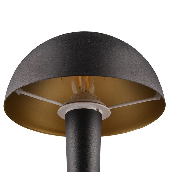 Czarna lampa stołowa nowoczesna, Delila, z dotykowy ściemniacz