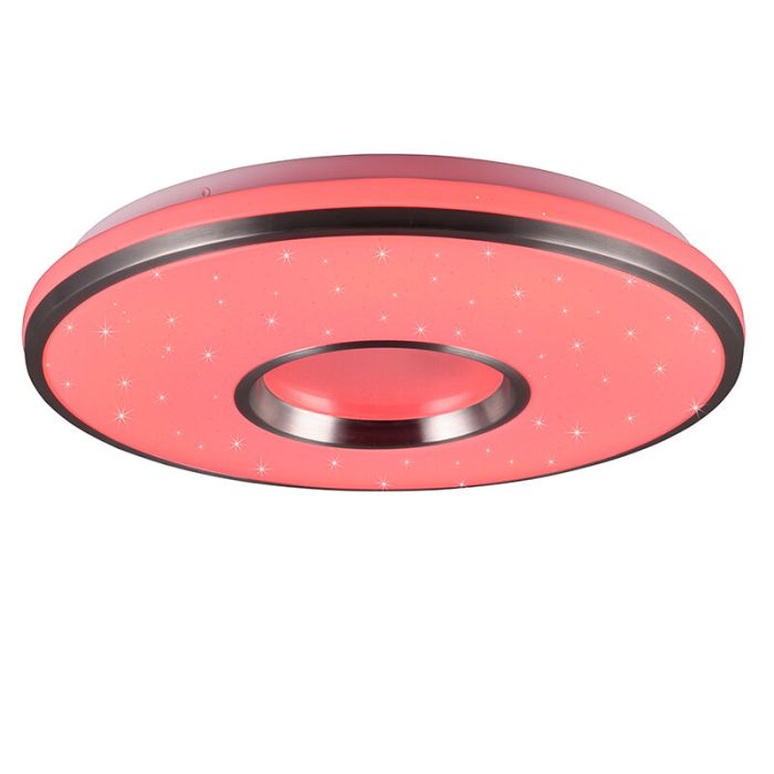 Biały plafon sufitowy plastikowy, Franz, 21W, RGBW LED, z pilot