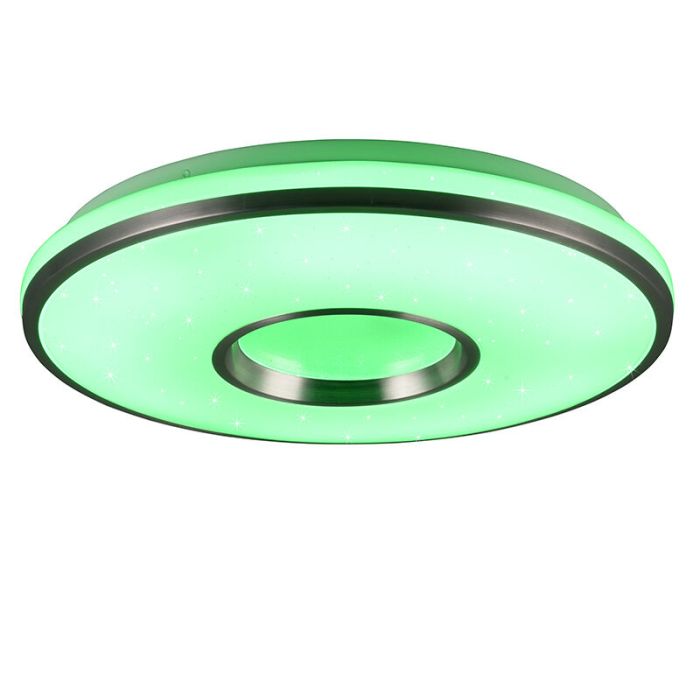Biały plafon sufitowy plastikowy, Franz, 21W, RGBW LED, z pilot