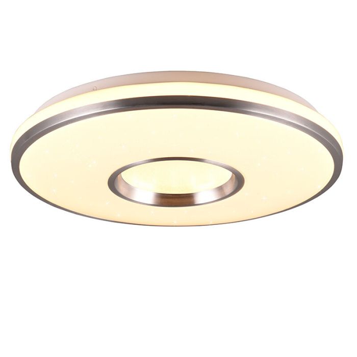 Biały plafon sufitowy plastikowy, Franz, 21W, RGBW LED, z pilot