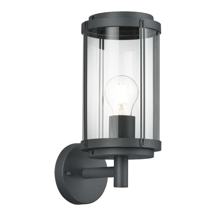 Antracytowa lampa zewnętrzna industrialna, Sammy, IP44