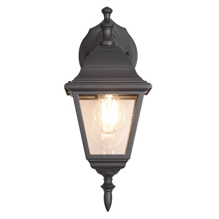 Czarna lampa zewnętrzna klasyczna, Lavina, IP44